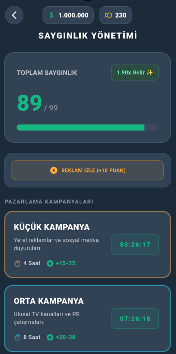 Global Harita ve Ana Ekran